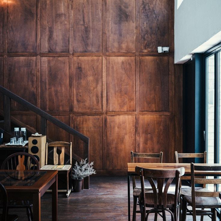 Restaurant interior with private family seating